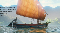 Kadrs no filmas "Straume" ar tekstu: "LATVIJAS REPUBLIKAS KULTŪRAS MINISTRIJAS GADA PUBLISKAIS PĀRSKATS 2024"