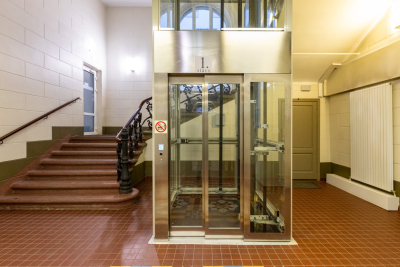 Kultūras ministrijas ēkas Z. A. Meierovica bulvārī 14, lifts 1. stāva līmenī