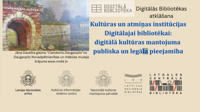 Digitālās bibliotēkas atklāšanas pasākuma Daugavpilī vizuālais materiāls