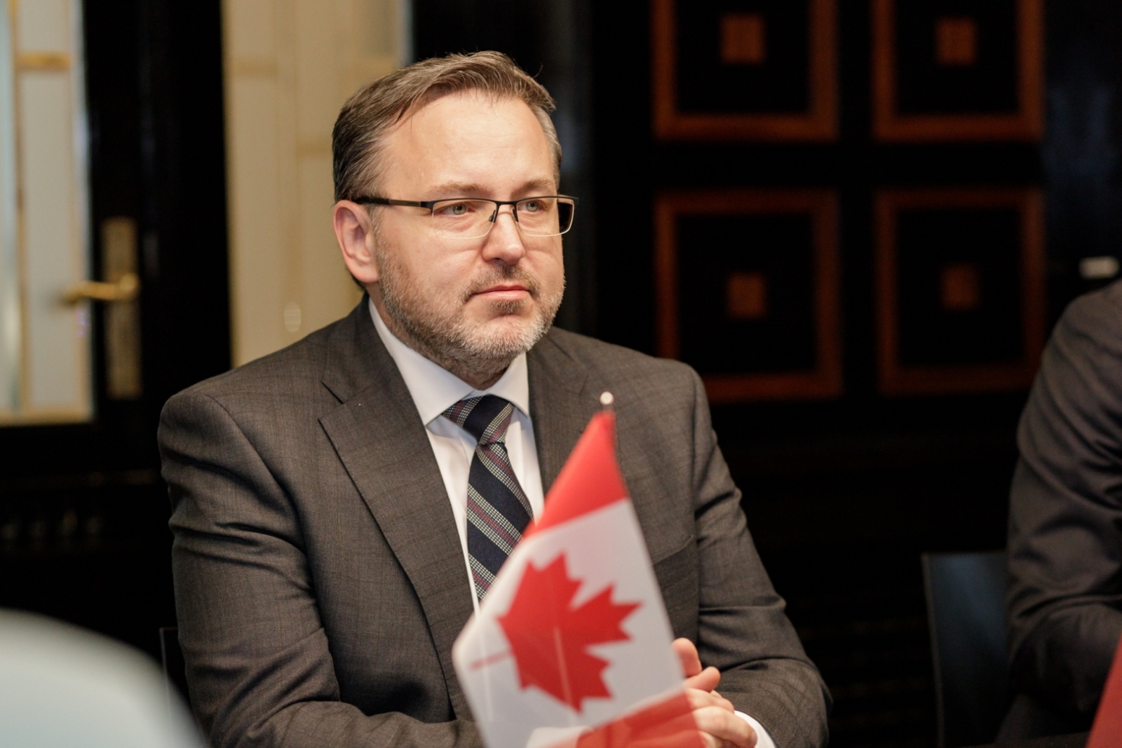 Tikšanās ar Kanādas vēstnieku Latvijā V.E. Mr Braienu Svorku (H.E. Mr Brian Szwarc)