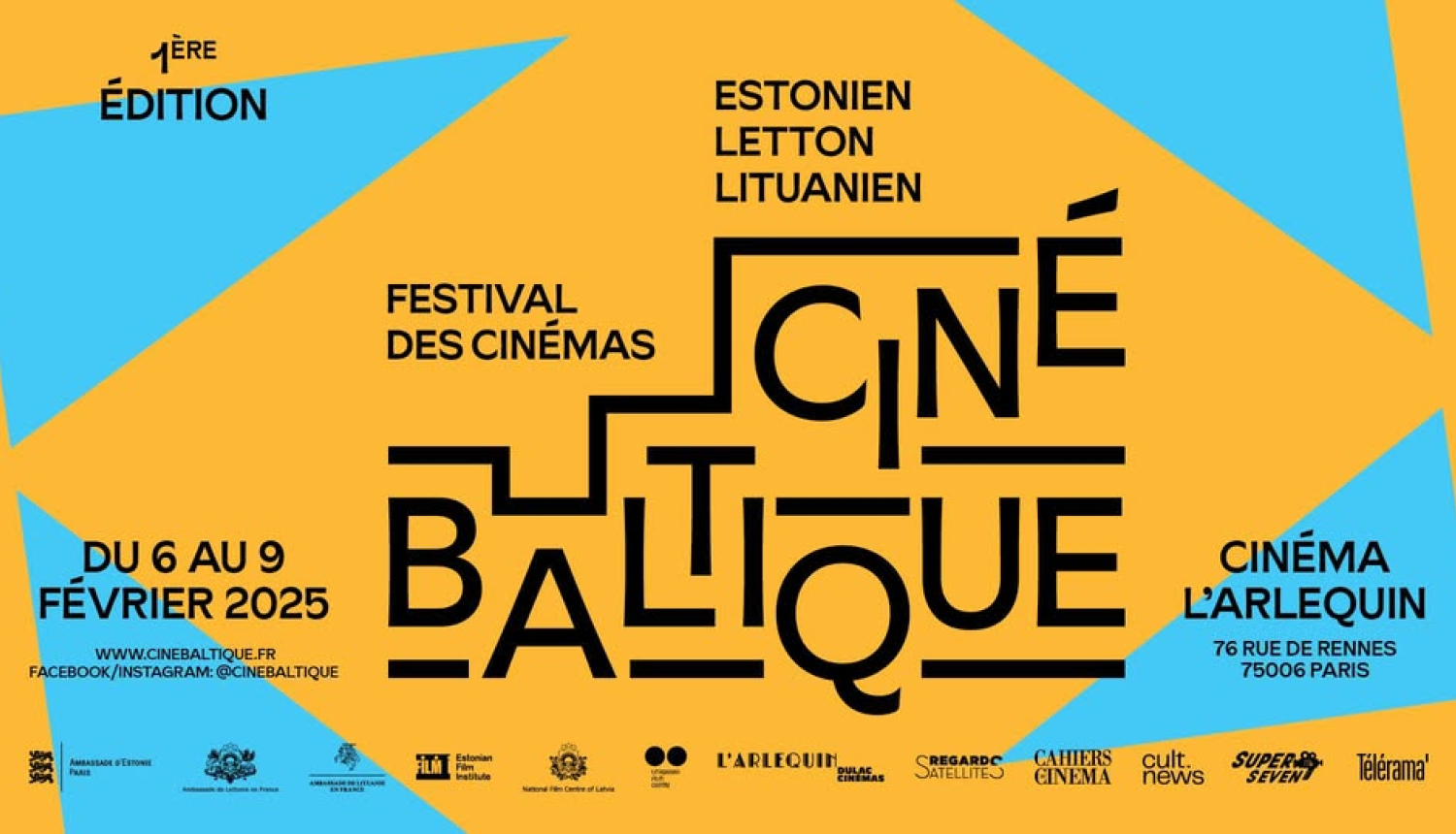 Pirmās Baltijas filmu dienas Parīzē – „CinéBaltique” afiša