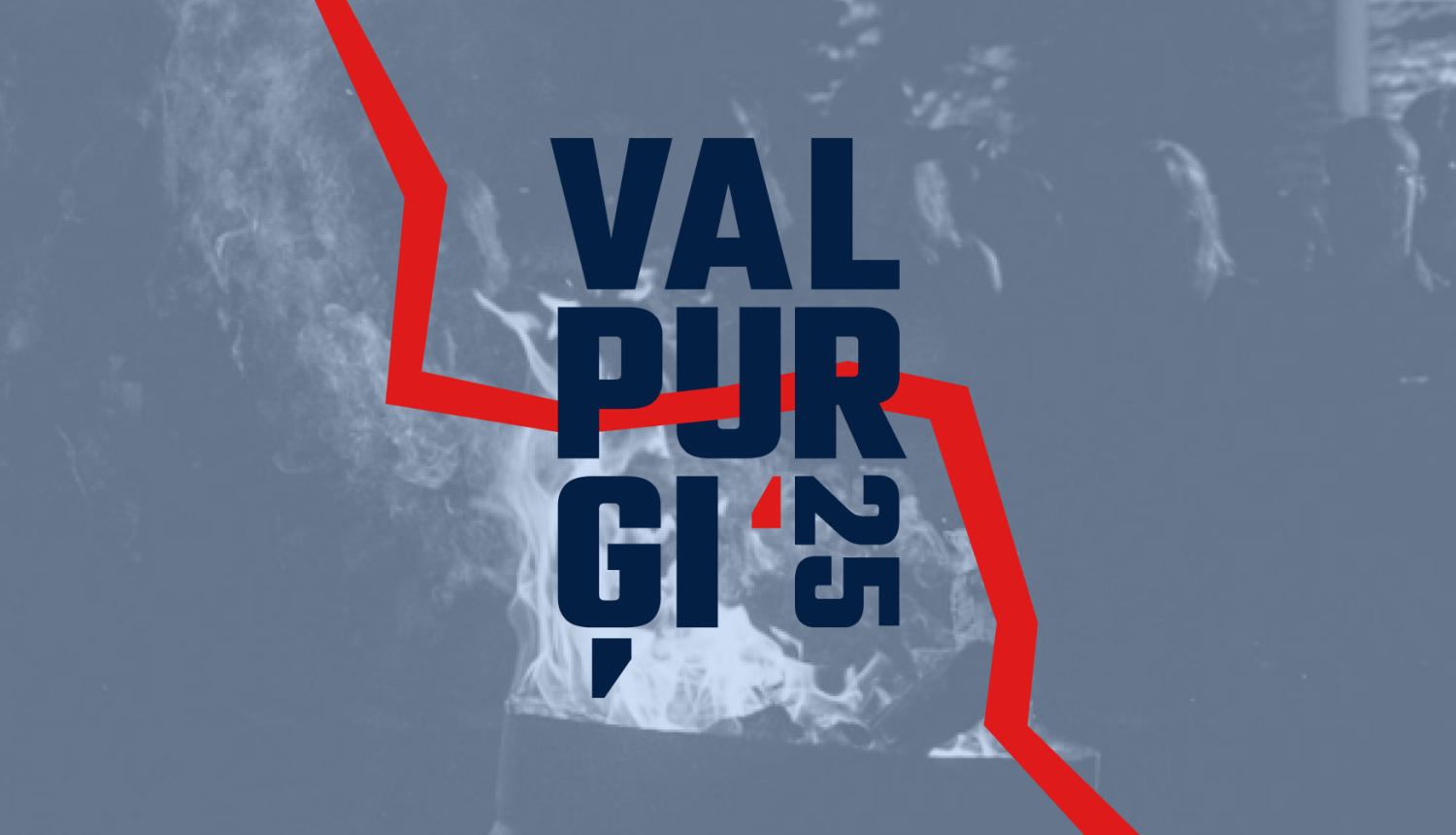 Teksts uz pelēcīga fona: "Valpurģi 25"