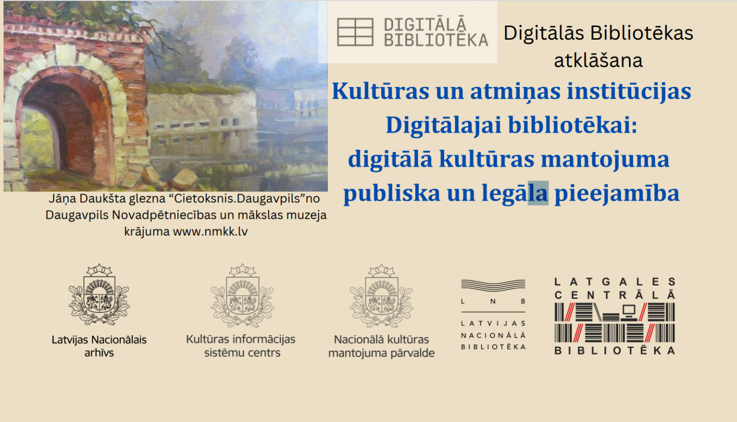 Digitālās bibliotēkas atklāšanas pasākuma Daugavpilī vizuālais materiāls