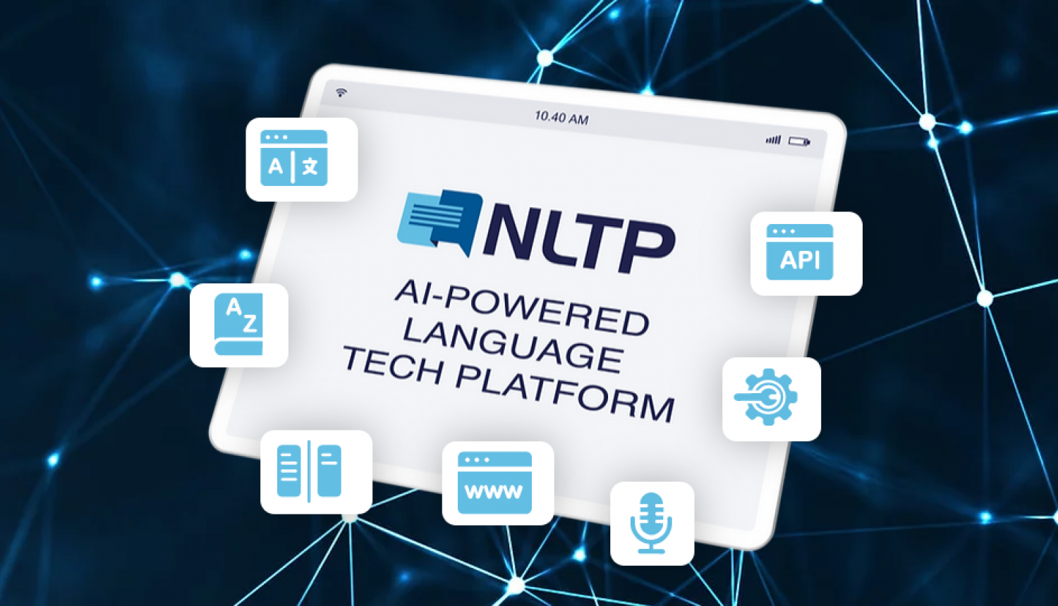 Starpvalstu projekta NLTP (National Language Technology Platform /Nacionālā valodas tehnoloģiju platforma) vizuālais materiāls