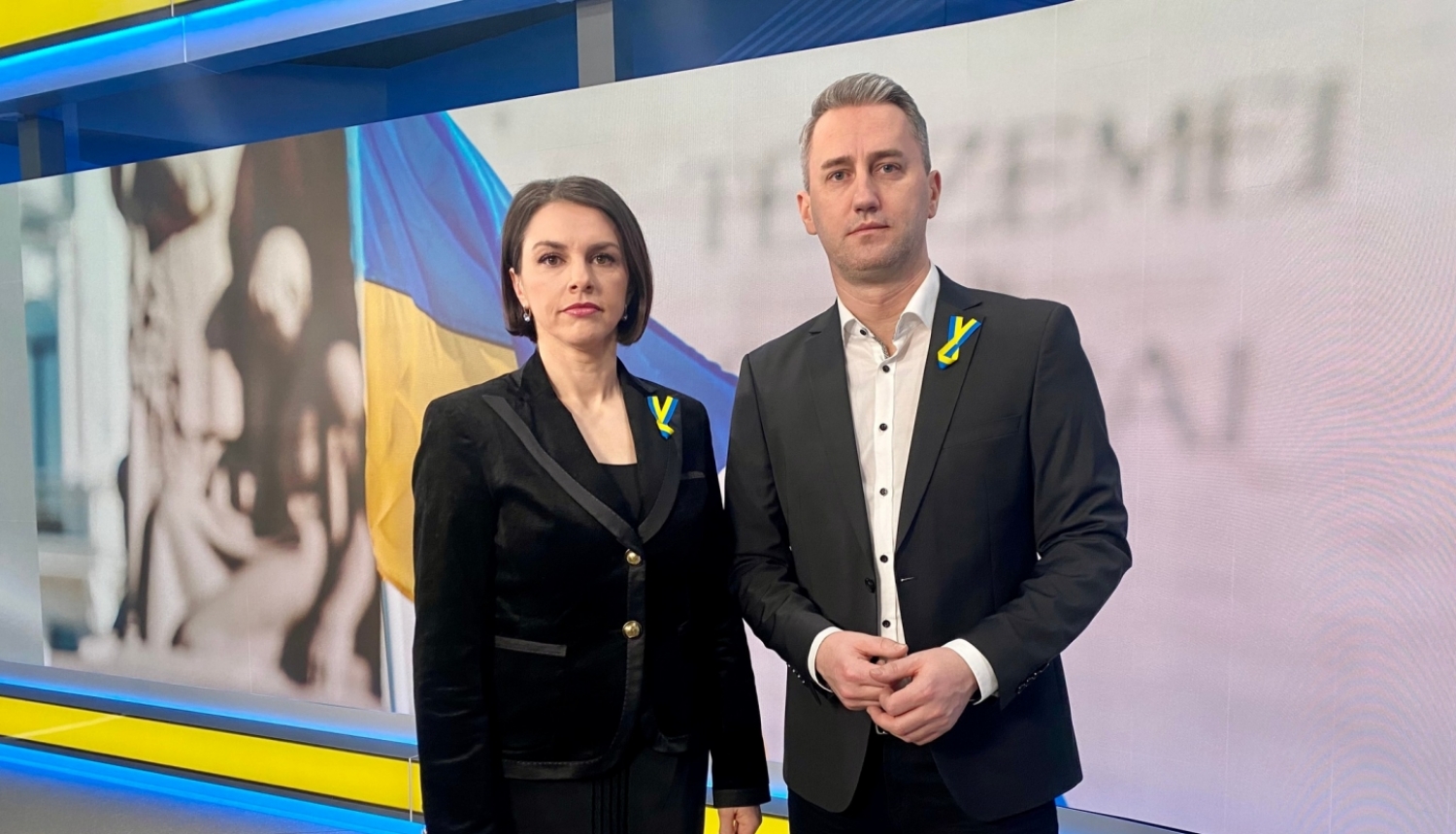 Publicitātes attēls, LTV Ziņu dienesta žurnālisti - Anda Boša un Jānis Geste