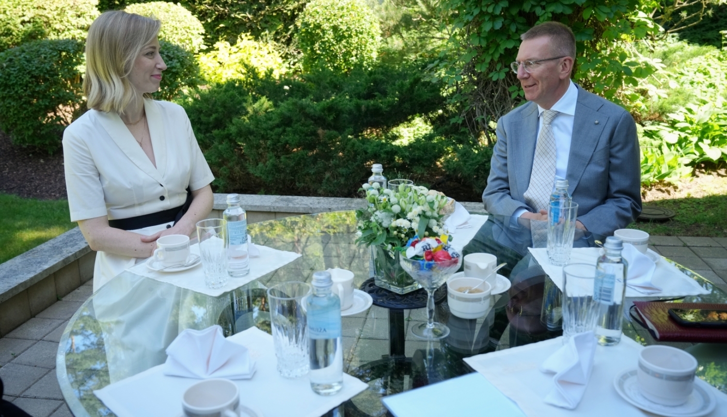 Valsts prezidenta Edgara Rinkēviča tikšanās ar kultūras ministri Agnesi Lāci, foto: Ilmārs Znotiņš, Valsts prezidenta kanceleja.