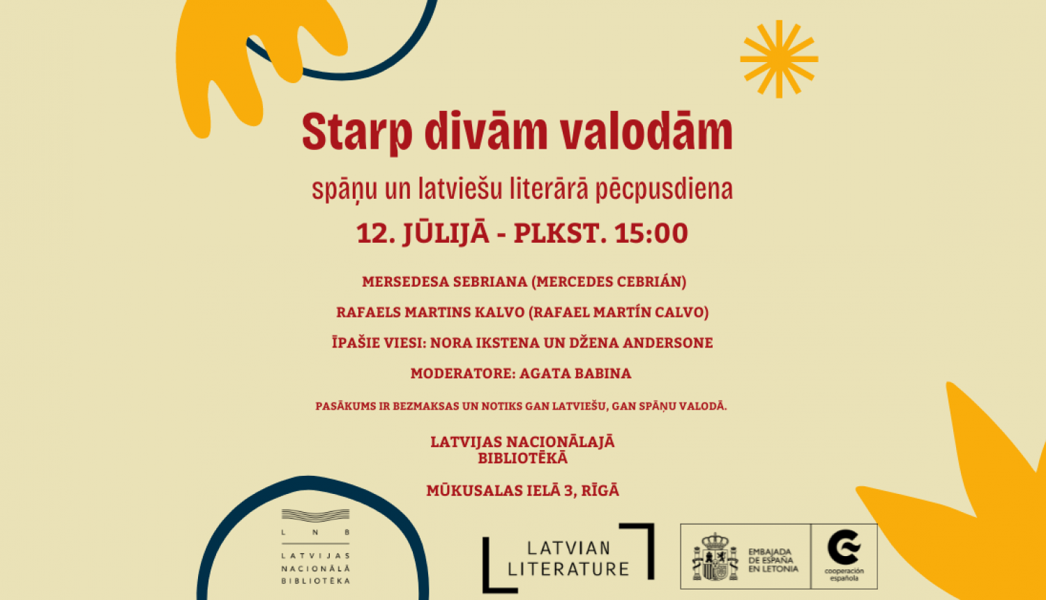 Starp divām valodām: spāņu un latviešu literārā pēcpusdiena Latvijas Nacionālajā bibliotēkā